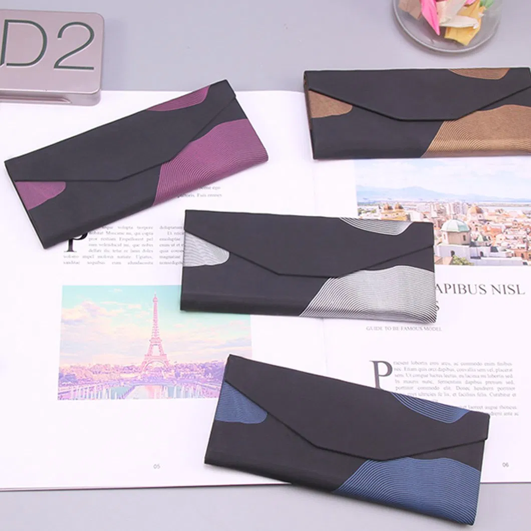 Custom Logo Glasses Package OEM Branded Triangle Folding Glasses Case