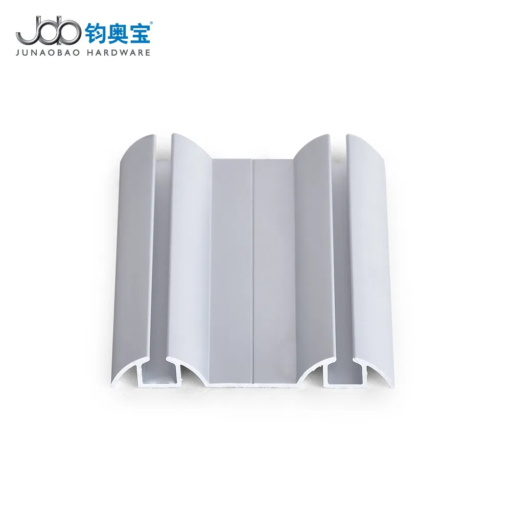 Junaobao Furniture Guide Bottom Rail Profile Anodized Aluminum Profile for Sliding Cabinet