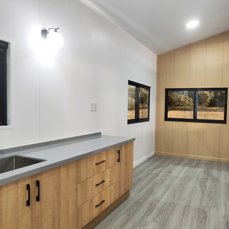 Prefabricated House Caravan Light Steel Frame Tiny House on Wheels Readyto Ship