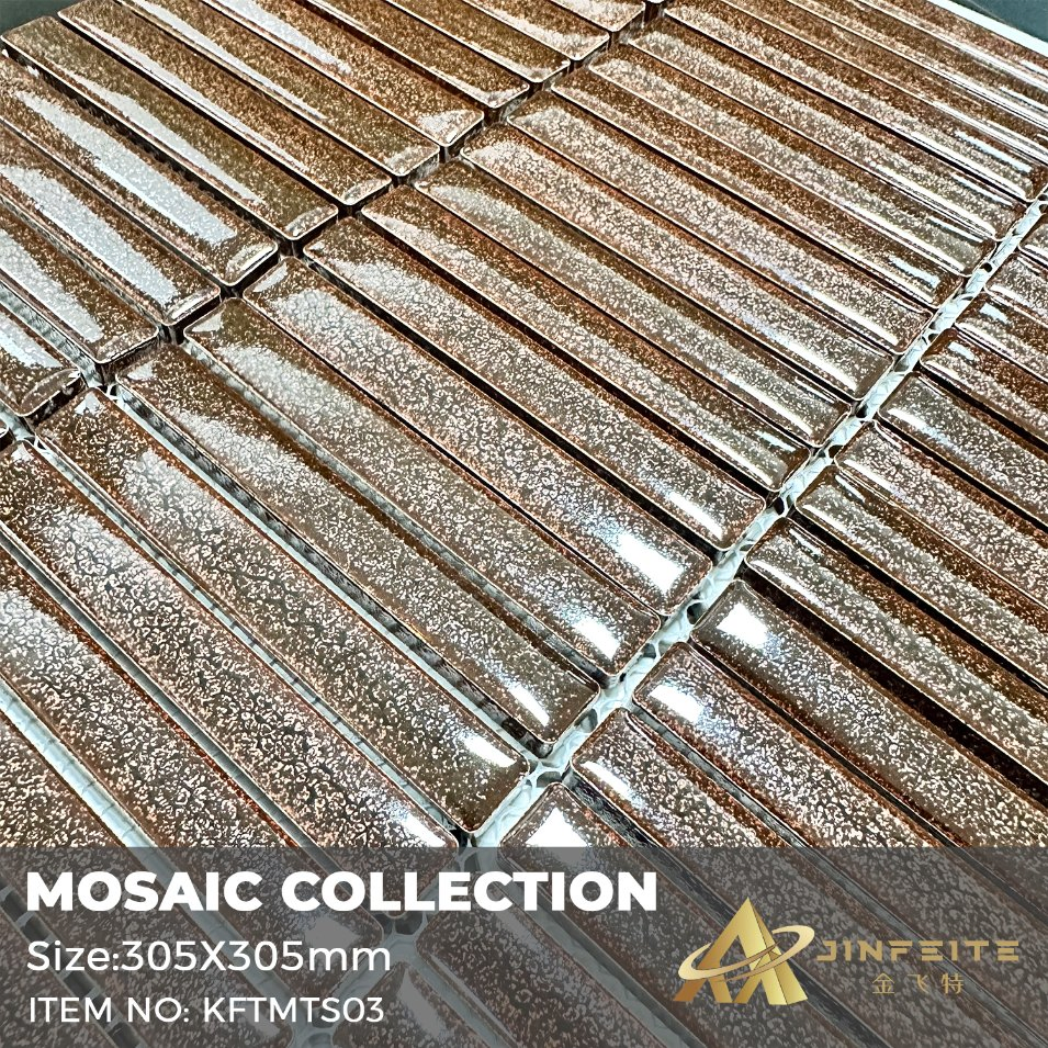 3D Crystal Glossy Surface Durable Luxury Mosaic for Bathroom Wall Decor