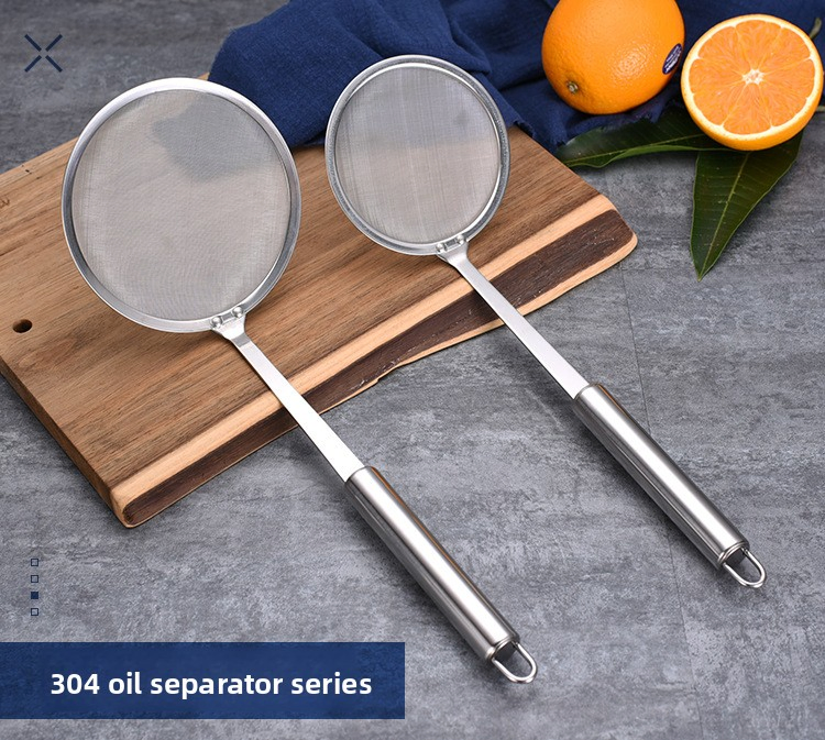 Reusable 304 Stainless Steel High-Density Sieve Mesh Colander for Soy Milk, Flour & Oil Filtering