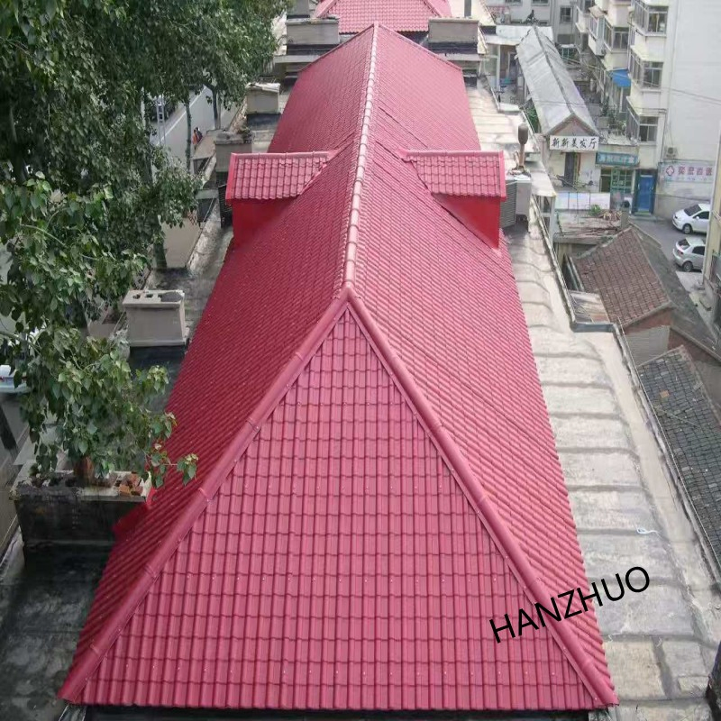 Anti-Corrosion ASA Coated PVC Roof Tile Soundproof Weather Resistant Synthetic Resin Roofing Panel