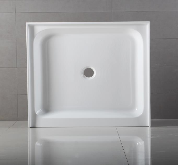 American Rectangle Acrylic Shower Tray Basin with Internal Flange for Bathroom