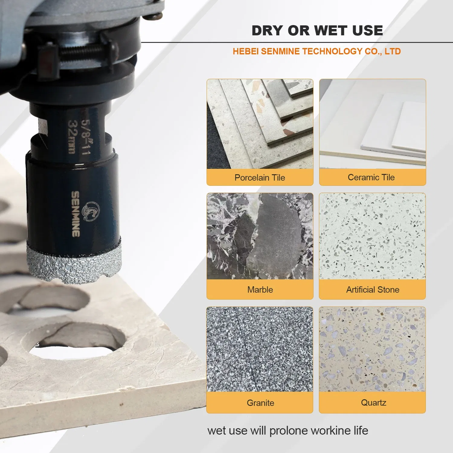 Durable Design for Professional Use in Challenging Conditions Kept Vacuum Brazed Core Drill Bit