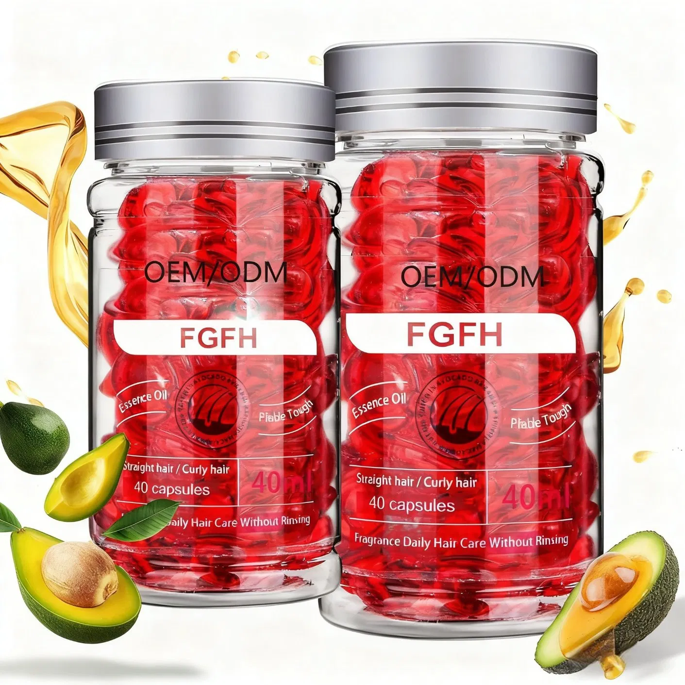 Readyplant Extract Keratin Hair Serum Capsule Moisturizing Argan Oil Hair Capsule No Rinse Hair Vitamin E Treatment Capsule