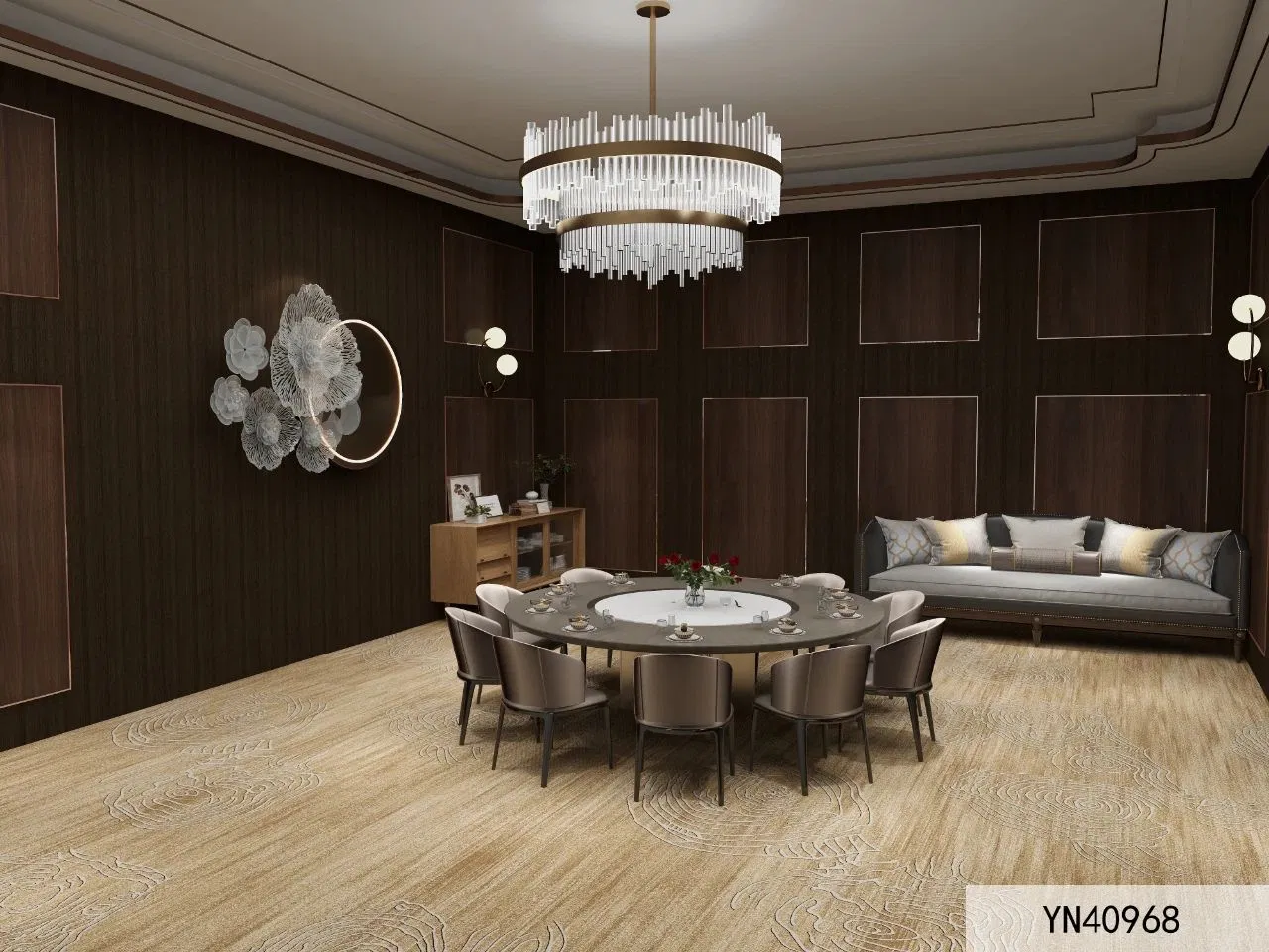 Skid-Proof Rug Mat Wholesale Commercial Hotel Floor Covering Wool Household Broadloom Axminster Carpet