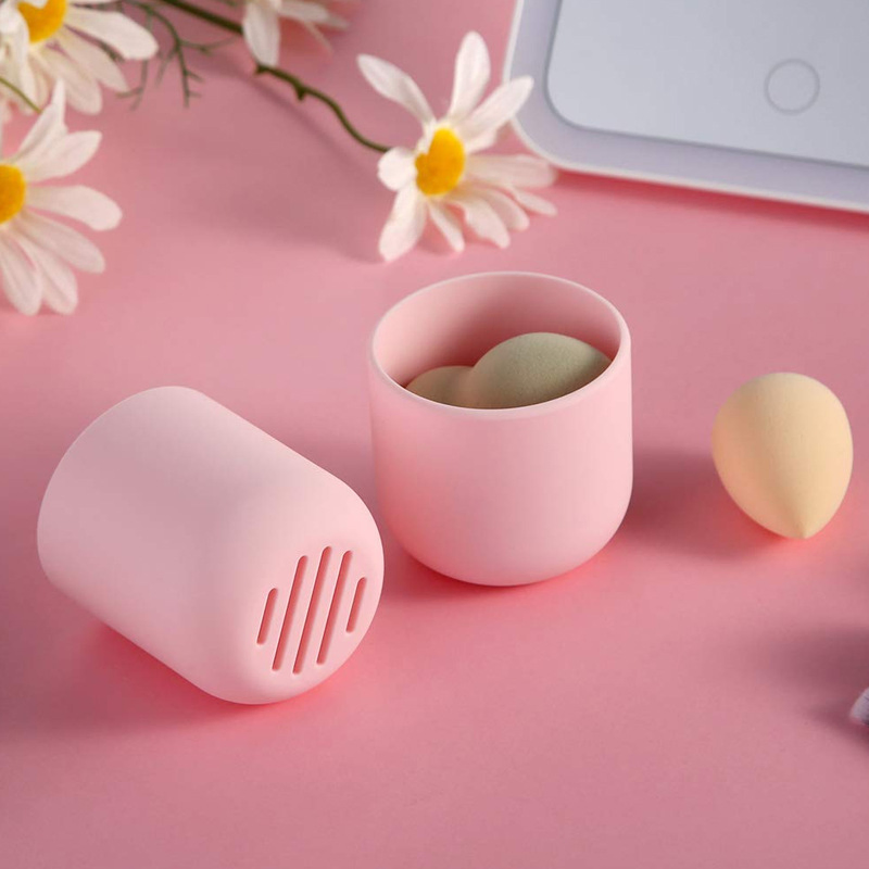 Washable Cosmetic Sponge Silicone Storage Container
