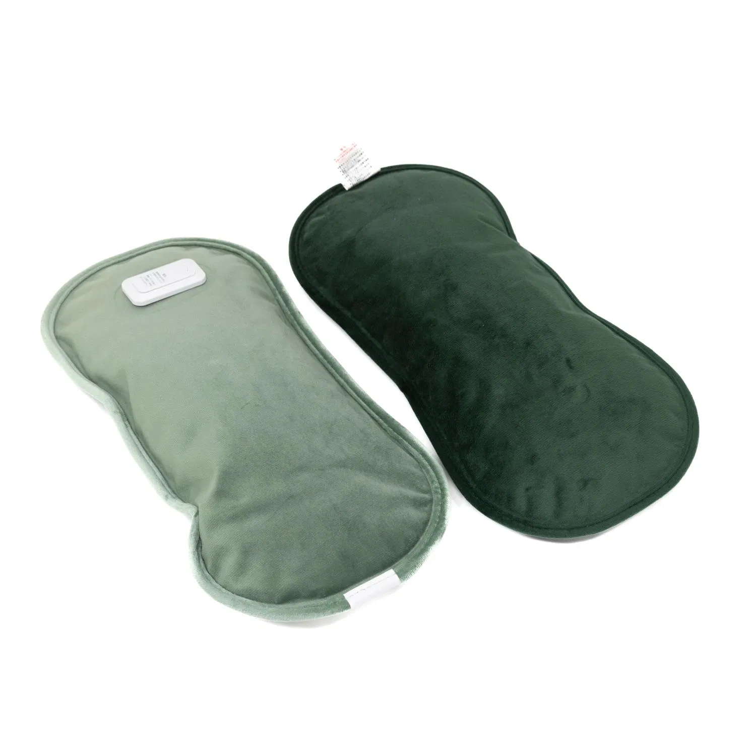 High Quality Green Flannel Explosion-Proof Electric Hot Water Bag with European Plug