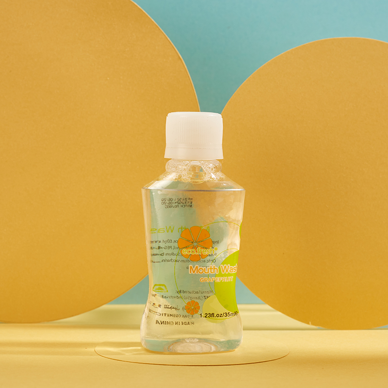 OEM Grapefruit Flavor 35ml Alcohol Free Mouth Wash Hotel Travel Portable Disposable Herbal Concentrated Mini Mouthwash