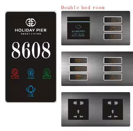 Intelligent Smart Electronic LED Display Digital Do Not Disturb Sign Card Switch Built-in Hotel Doorbell Door Bell System Doorplates