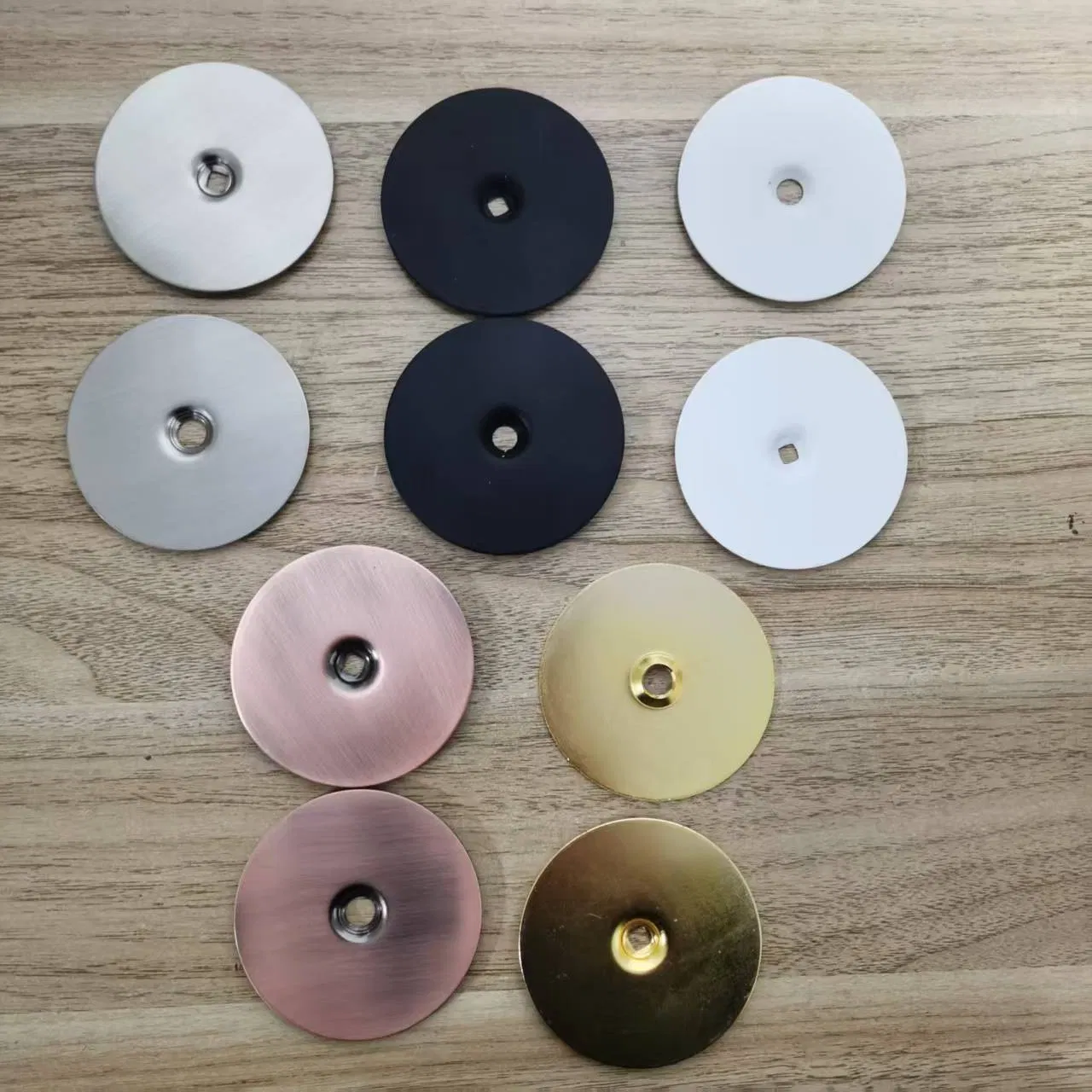 2PCS Door Hole Cover 2-5/8" Deadbolt Cover Plate Door Lock Hole Filler Plate with Connecting Screw and Nut