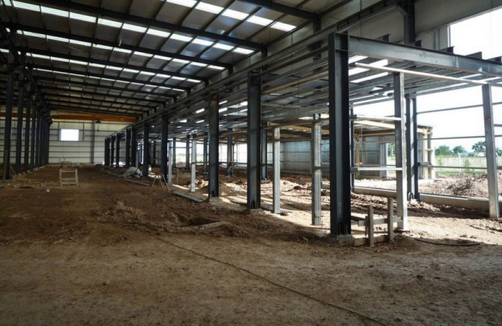 Painting or Hot Galvanized Prefabricated Light Steel Structure Shed for Construction