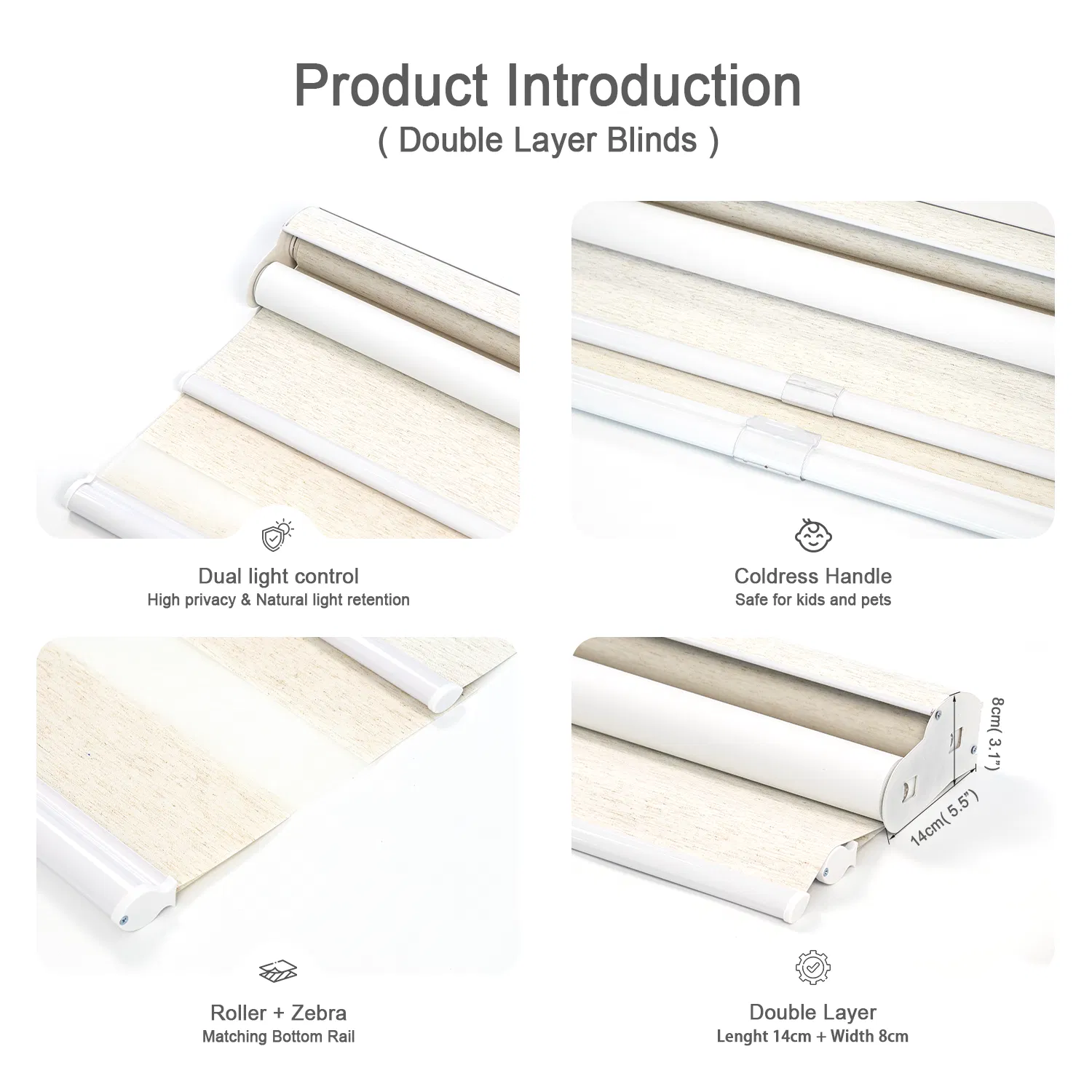 Zhuoyi Indoor Pull Rod Roller Blinds for Stylish Home Decor