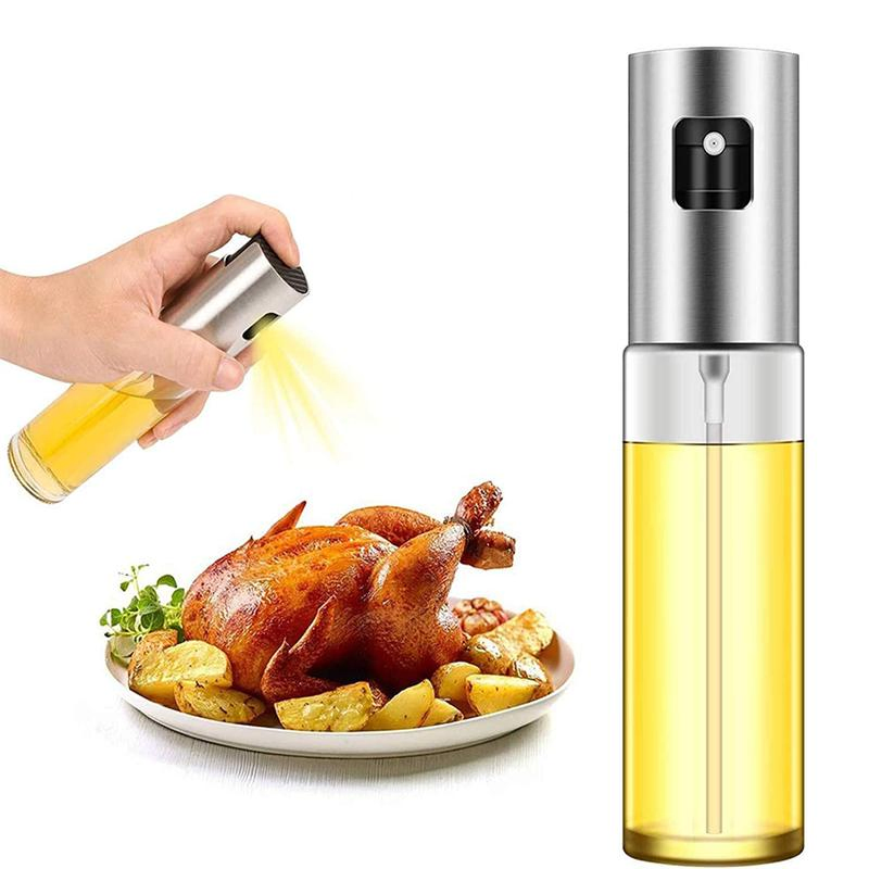 100ml Olive Oil Spray Bottle Olive Oil Sprayer Mister Cooking Oil Sprayer for Salad BBQ Kitchen Baking Roasting