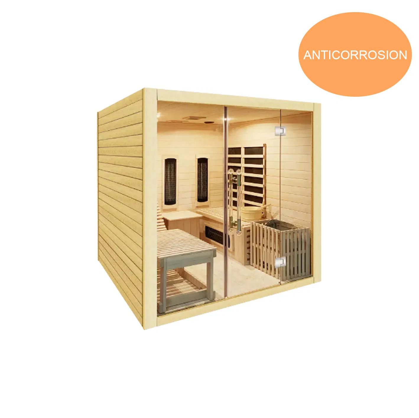 China Factory Outdoor Environmental Protection 6 Person Steam Room Sauna