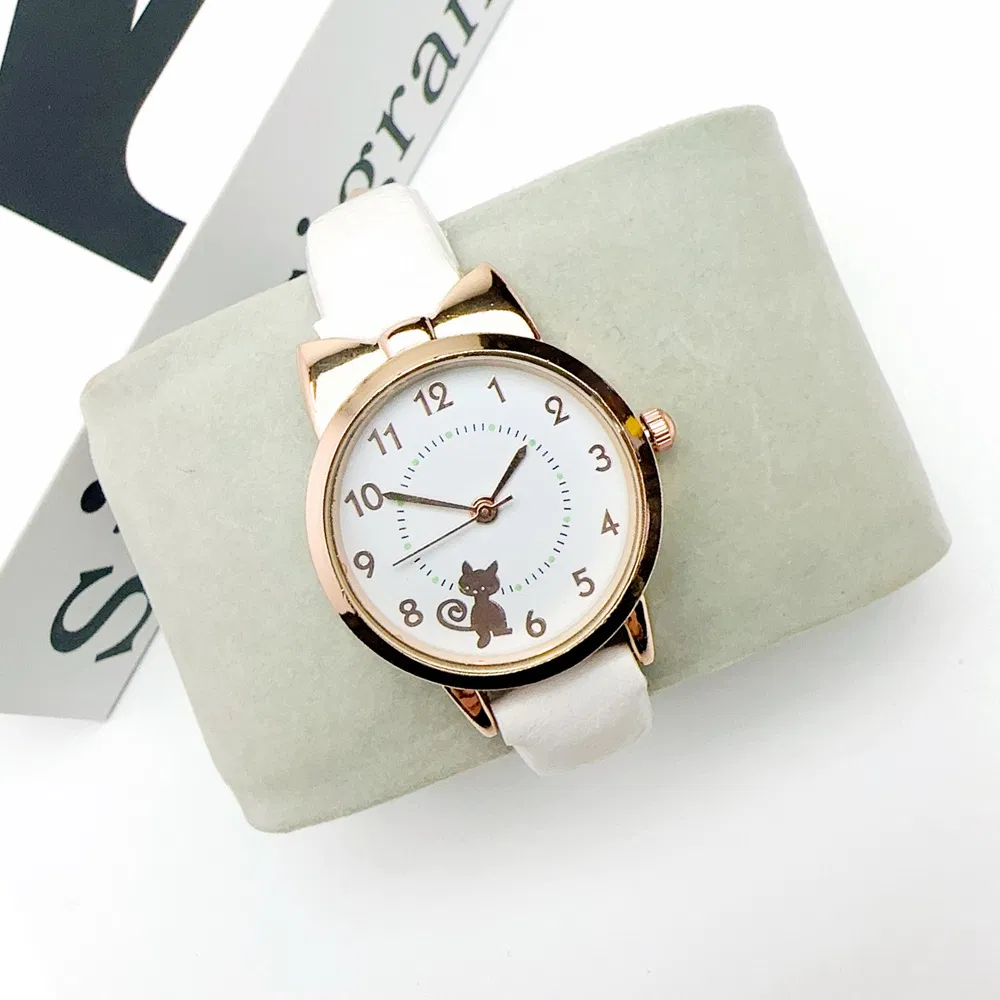Wholesale Fresh Cute Cat Female Student Quartz Watch for Women
