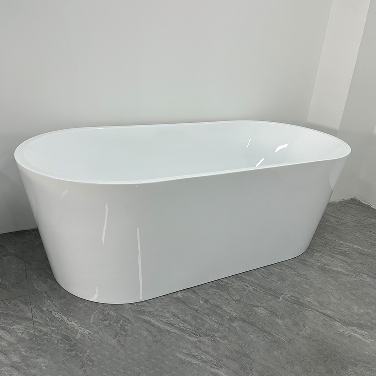 Белая акриловая ванна мраморная, отдельностоящая