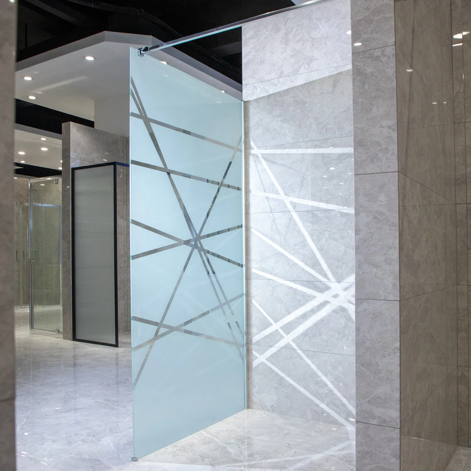 Morden Fashion Design Walk-in Tempered Glass Door Shower Room Door for Hotel