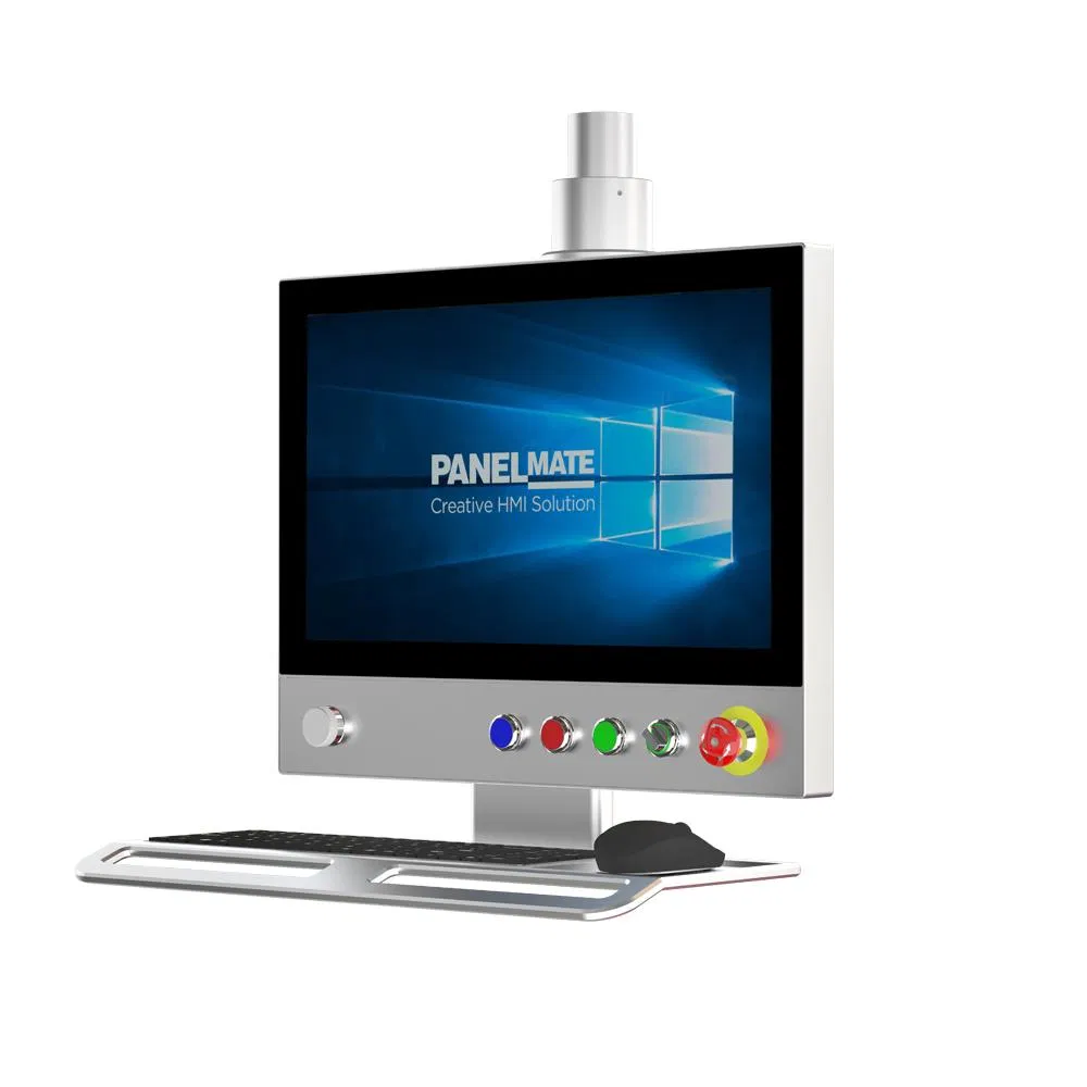 18.5 Inch Industrial Operation Panel HMI Cantilever Enclosure Supported Arm System Control Panel IP65 Waterproof Dustproof Capacitive Touch Screen LCD Display