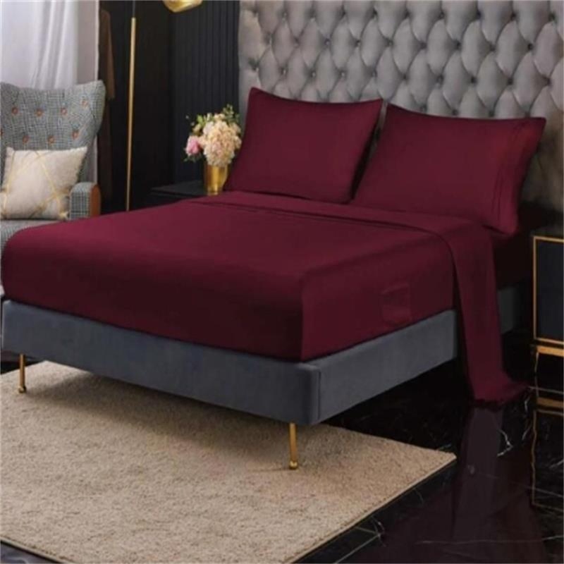 High Quality Polyester Microfiber Solid Color Bed Sheet Set