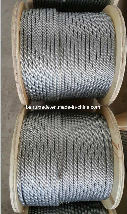 6mm Hot DIP Galvanized Steel Wire Rope for Export