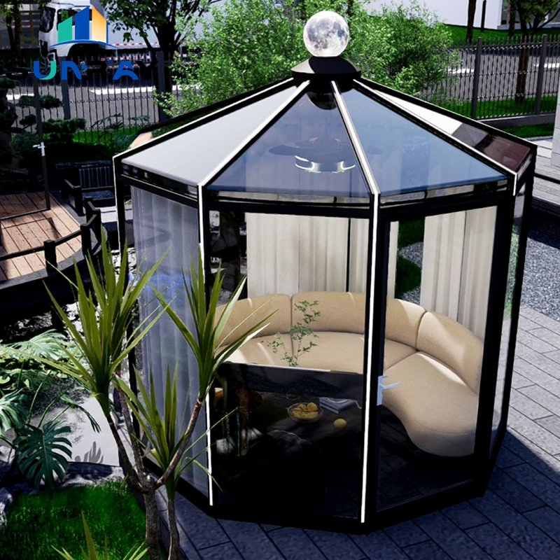 High Quality Aluminum Outdoor Prefabricated Restaurant Transparent PC Board Design Clear Restaurant