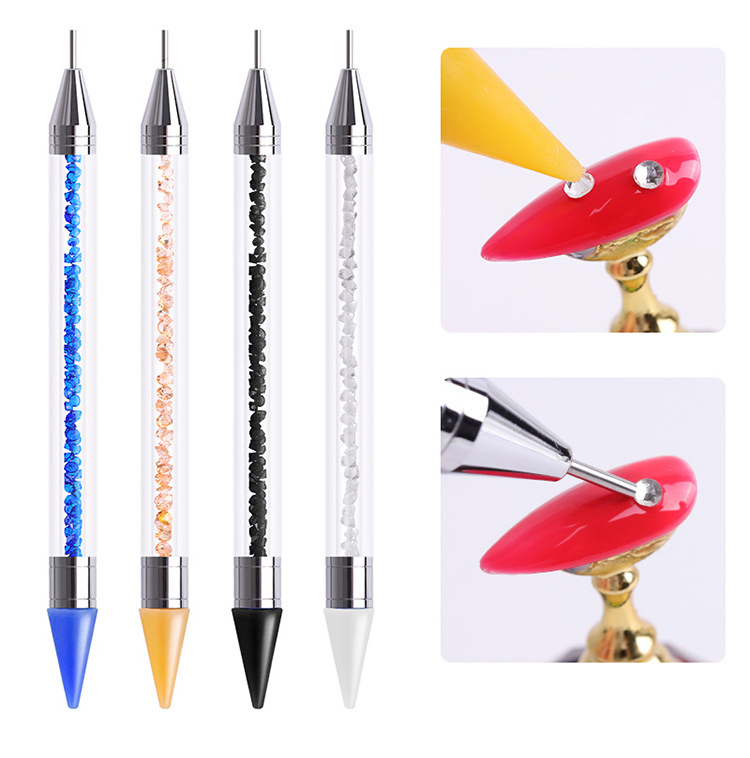 2020 New Dual-Ended Nail Wax Dotting Tool Rhinestones Picker Pen, Nail Art Dotting Pen