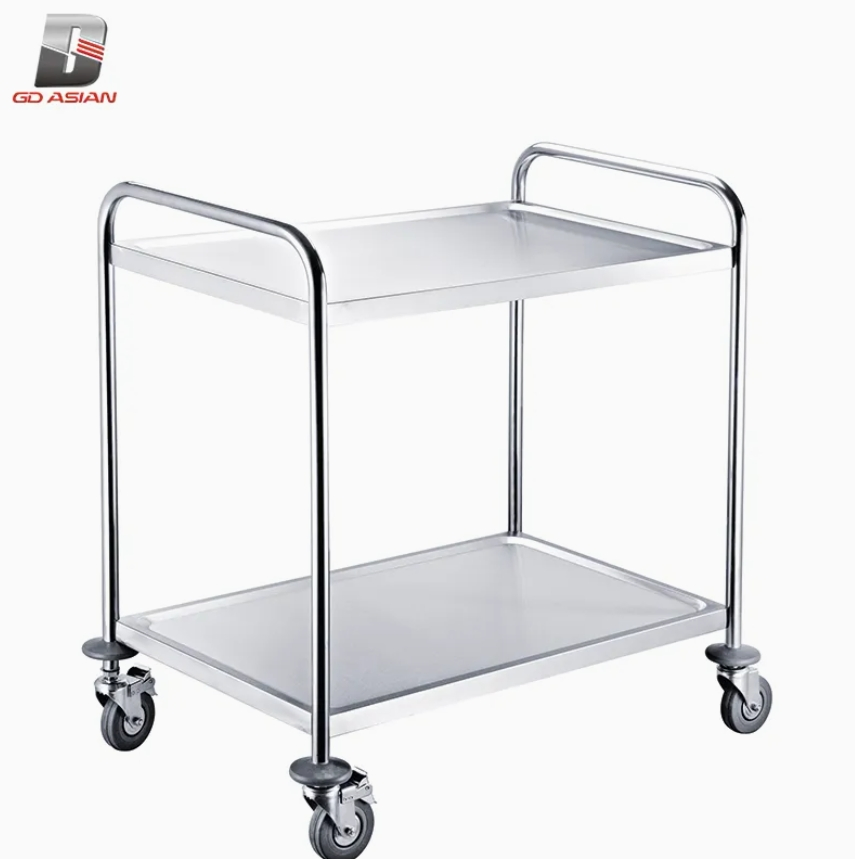 Commercial Kitchen Cart with 2 or 3 Layer Stainless Steel