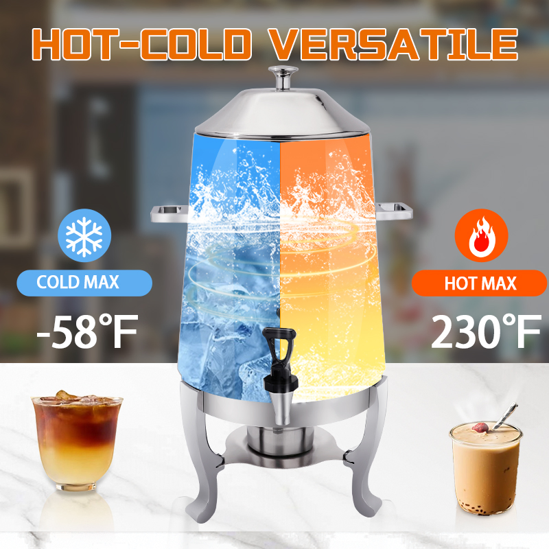 Daosheng High Quality Hotel Gold Stainless Steel 13L Hot Tea Coffee Restaurant Large Capacity Coffee Warmer Dispenser