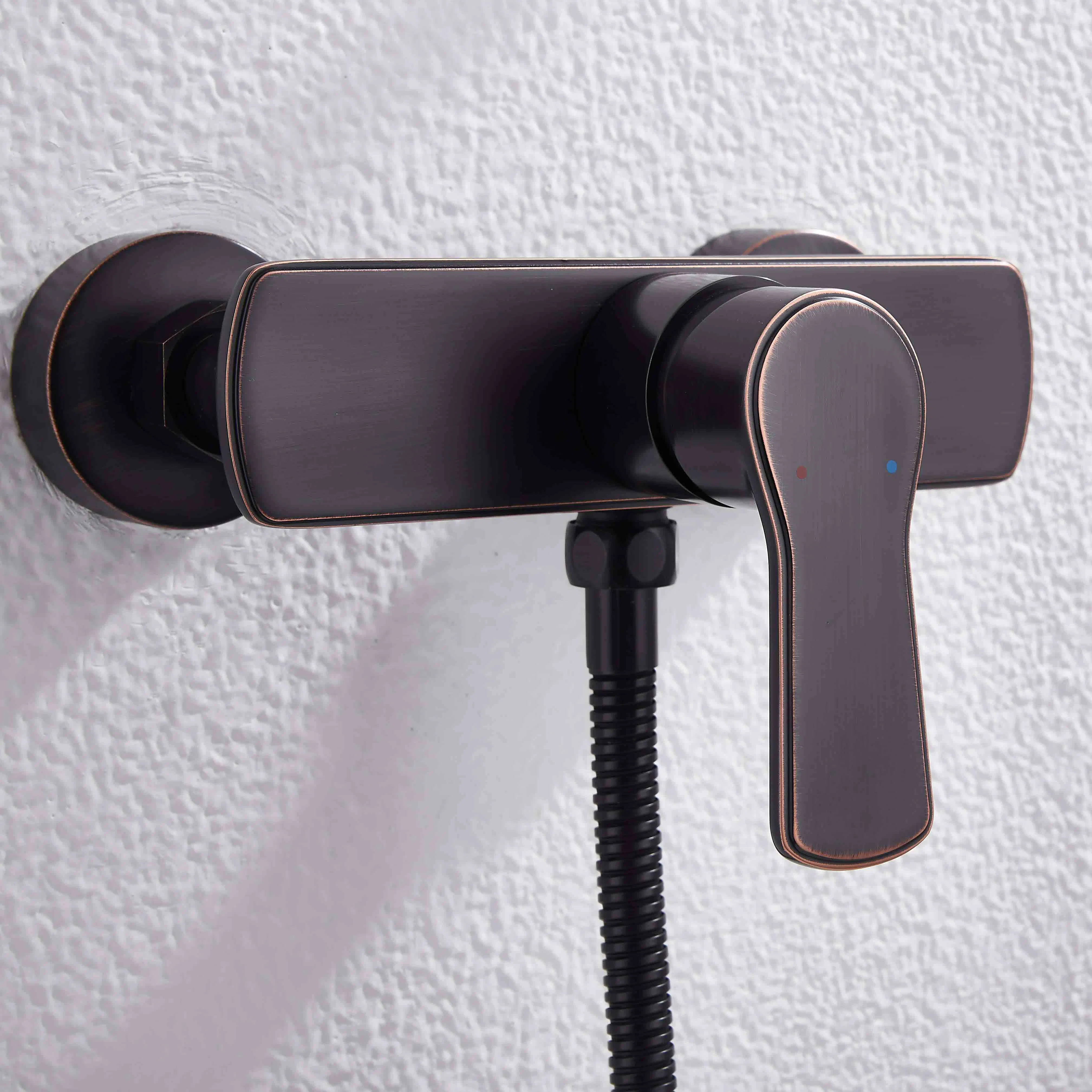 High Quality Black Brass Shower Faucet for Bathroom Fitting