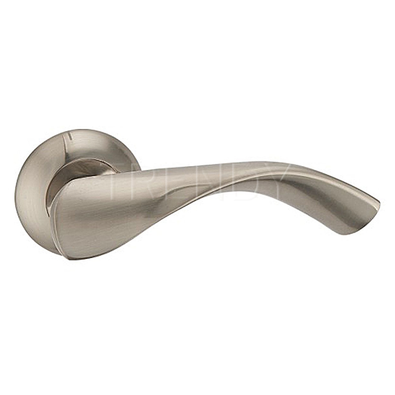 Matt Satin Nickel Interior Door Lock Furniture Hardware Zamak Pull Door Handle (Z6034-ZR11)
