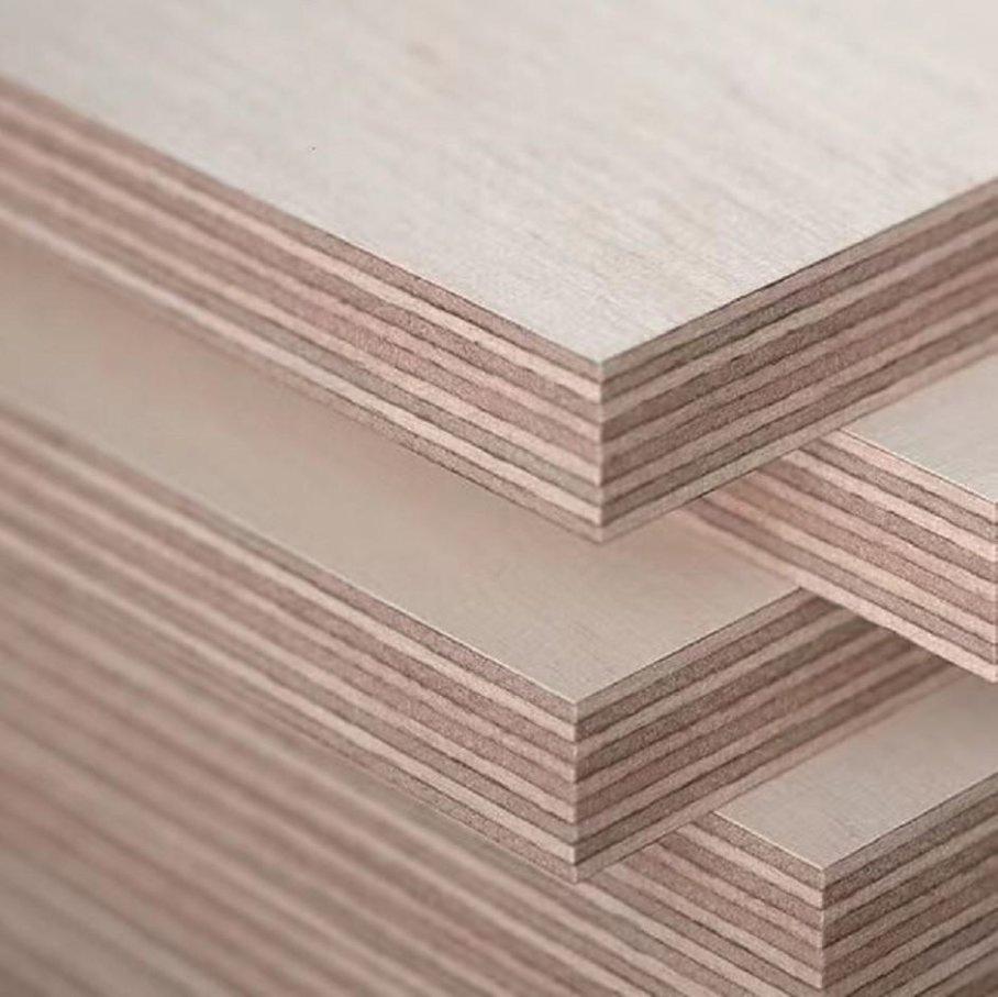 Melamine Plywood Panel Poplar Core E1 Glue for Furniture