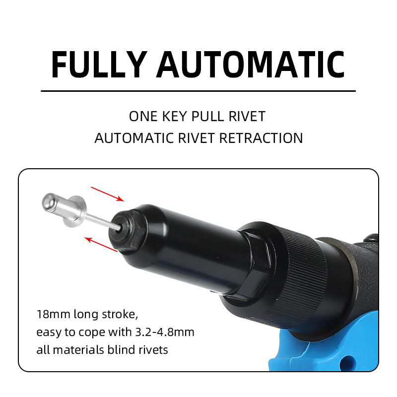 Rl-4000m Industrial Grade Pneumatic Rivet Gun Standard Riveting Tool 3.2-4.8mm Air Riveter
