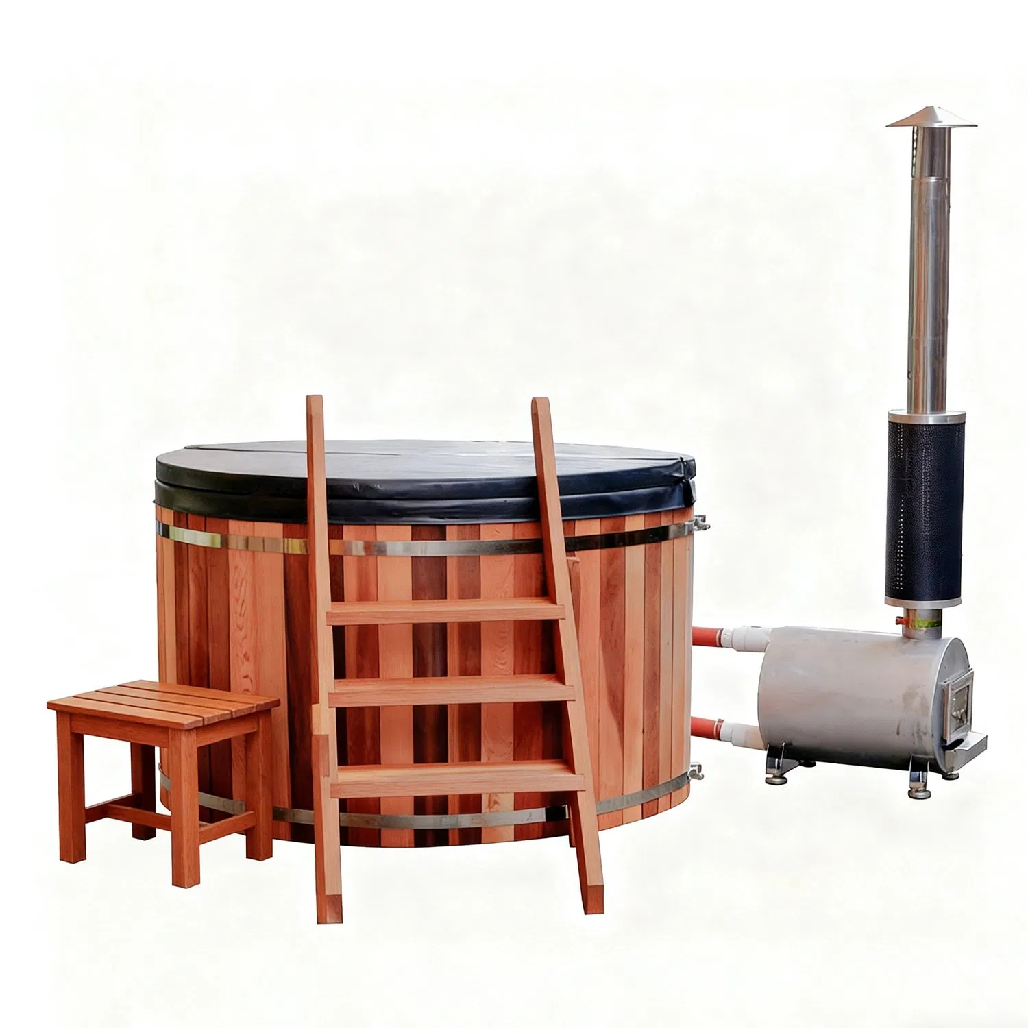 Outdoor PVC Hot Tub Wood Fired Hot Tub High Quality Hot Tub Outdoor Use for Backyard Whosale Price
