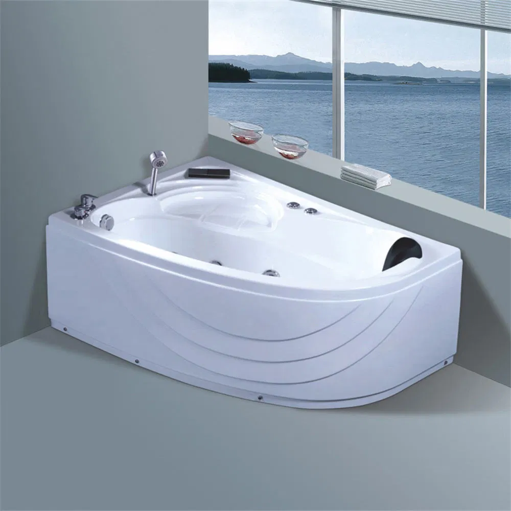 Угловая акриловая ванна для массажа