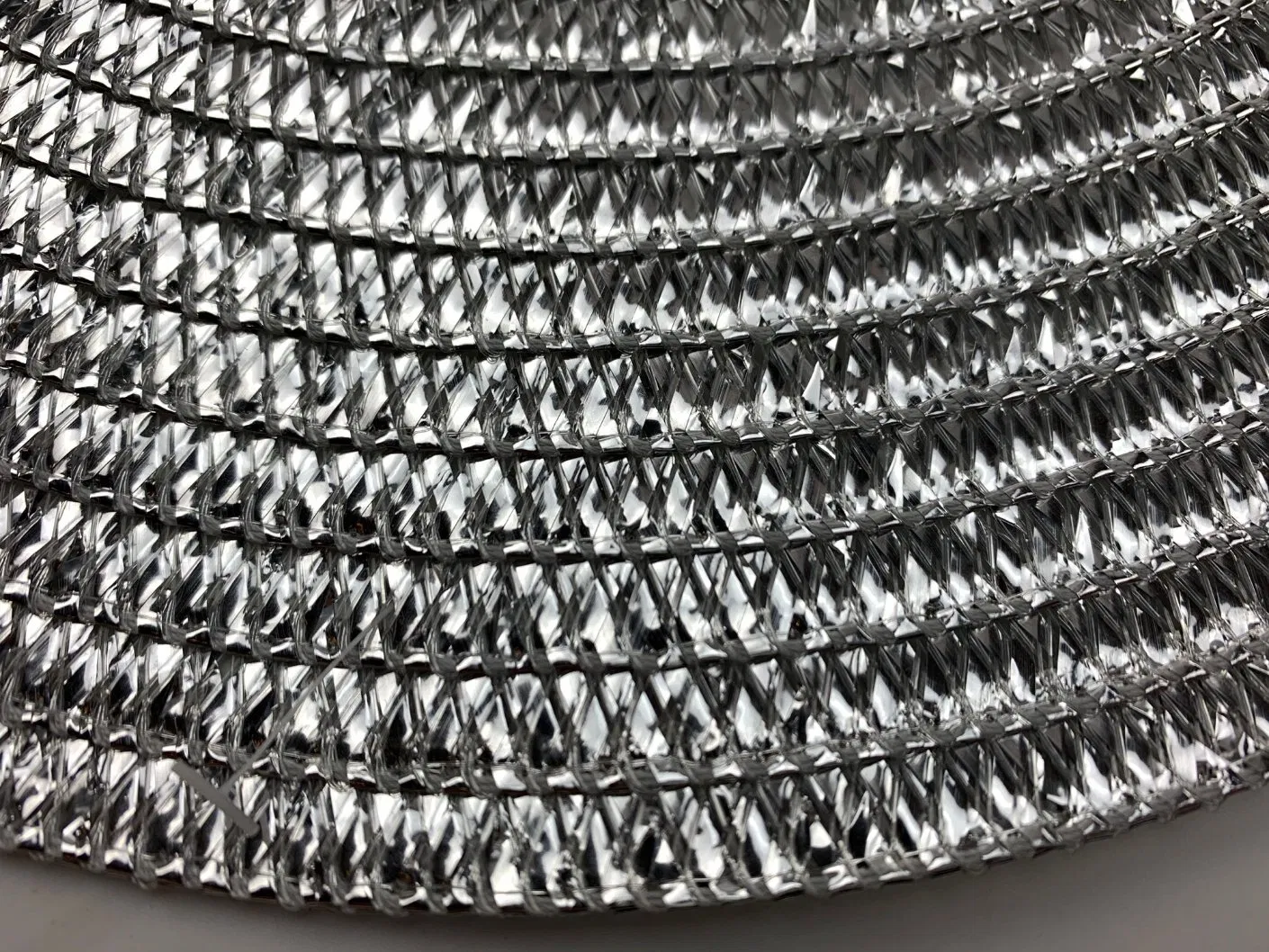 Home Decoration Silver Woven Round Placemat for Home Restaurant Hotel