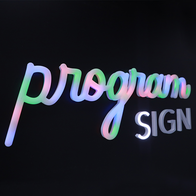 Custom Face Lit Acrylic Illuminated LED Signage with RGB Program for Advertising