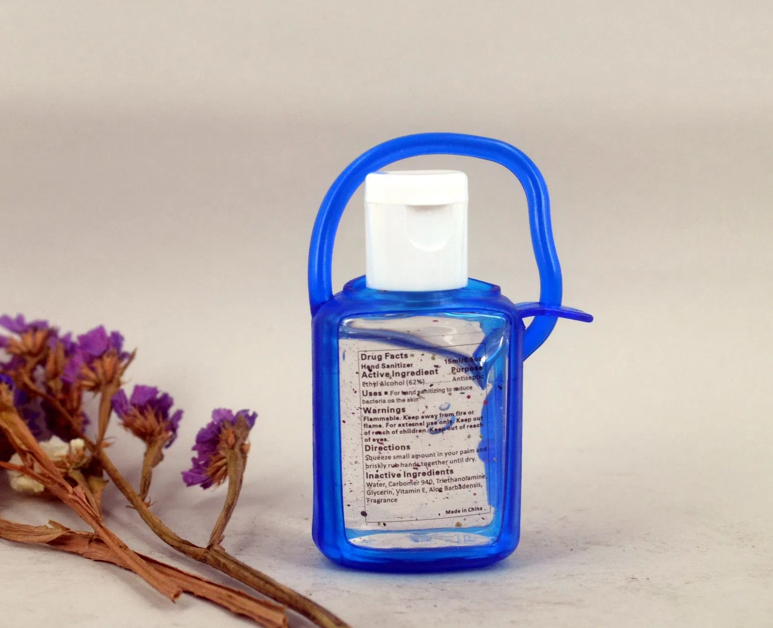 15ml Wash Free Private Label Disinfectant Alcohol Hand Sanitizer Gel Ce Certification Blue