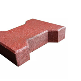43mm Red/Black Rubber Dogbone Paving Tile for Sale