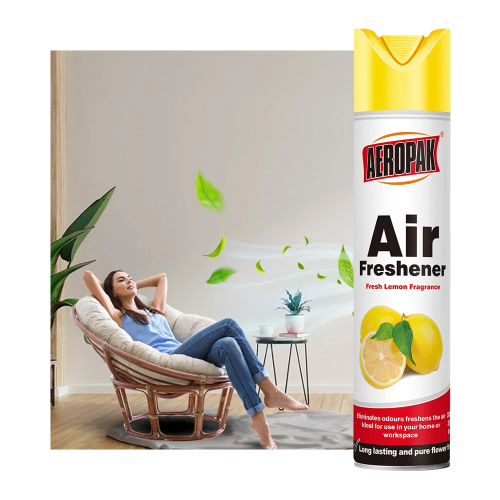 Aeropak 330ml Aerosol Lemon Scent Whole-House Applicable Pet-Friendly Long-Lasting Fragrance Air Freshener Spray