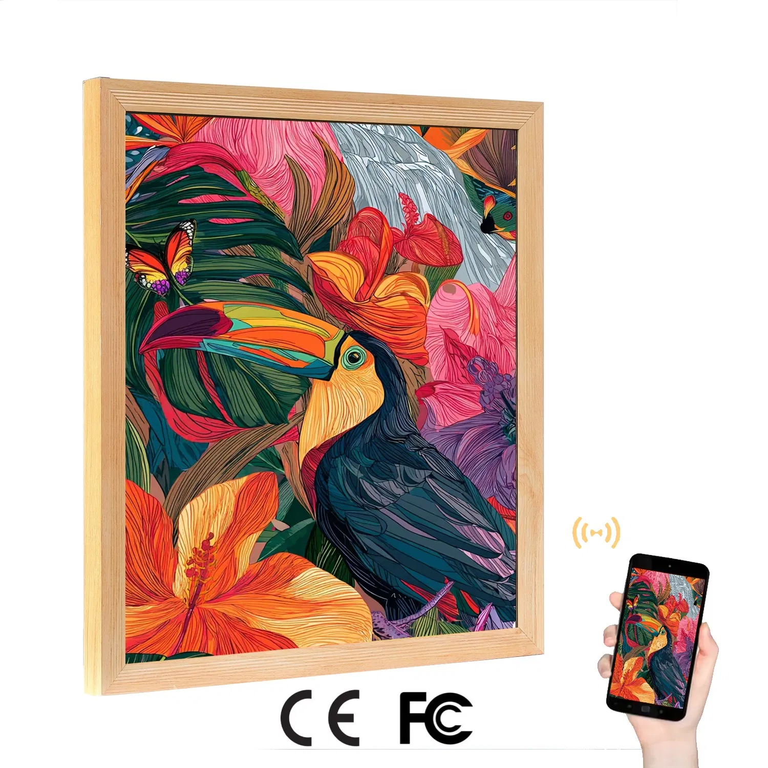 19.2 27.9 Inch Smart TV Digital Photo Frame Square LCD Display Screen 2K 4K Android HD Monitor Square for Art Gallery