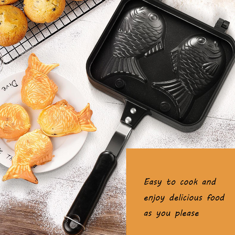 Форма для вафель в виде рыбы, алюминиевая, антипригарная