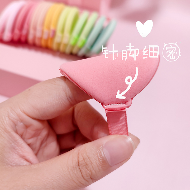 Soft Exquisite Warm Colors Double-Faced Bulk Price Powder Puff High Quality Lightweight Portable Custom Makeup Powder Puff