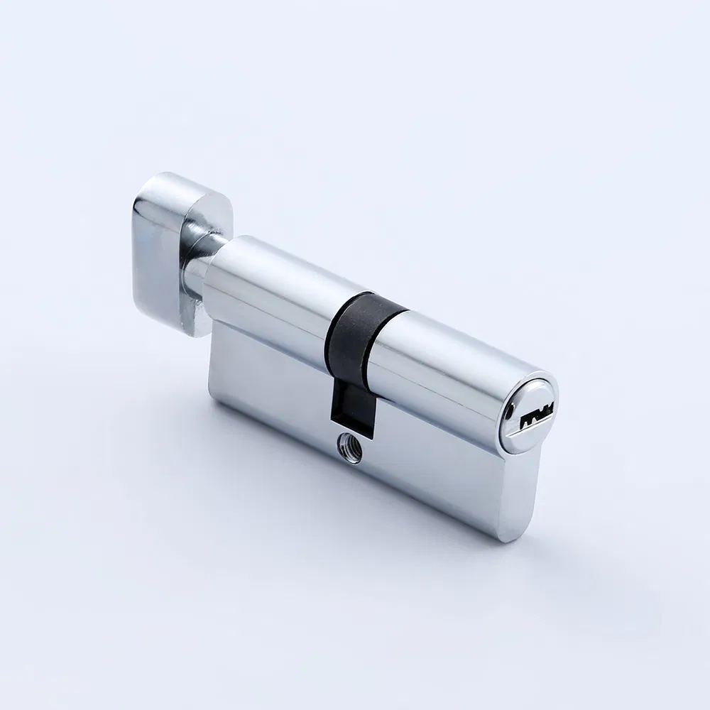 Satin Nickel Door Hardware Brass Door Lock Body Cylinder with Keys (C02)