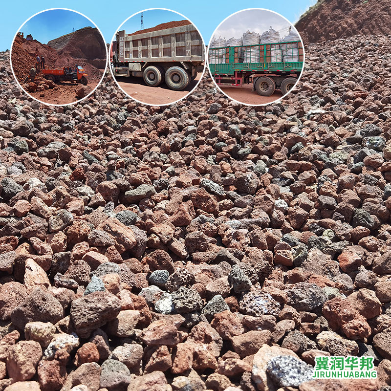 Wholesale Red/Black 3-5cm Lava Rock Volcanic Stone for Aramis