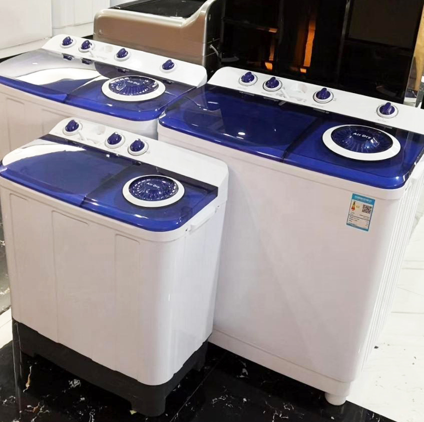 18kg Semi-Auto Twin Tub Washing Machine with Glass Cover