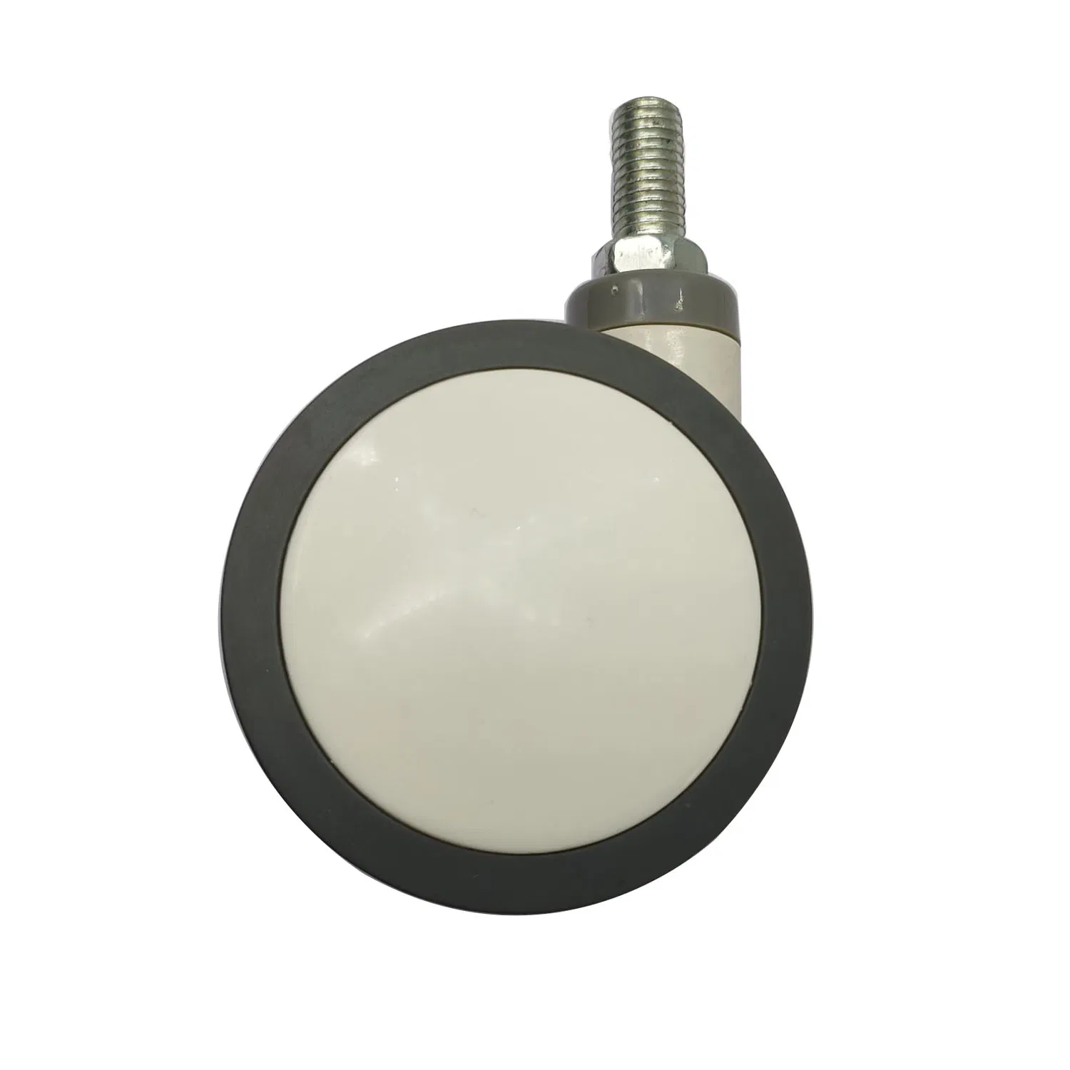 3 Inch Full Plastic Twin Piece Thread Stem Double Brake Medical TPR Caster