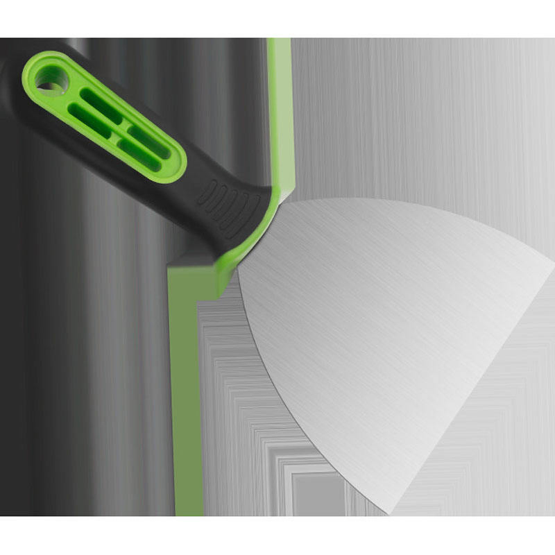 Plastic Handle DIY Putty Knife with Staingless Steel Blade Two-Color Rubber Scraper