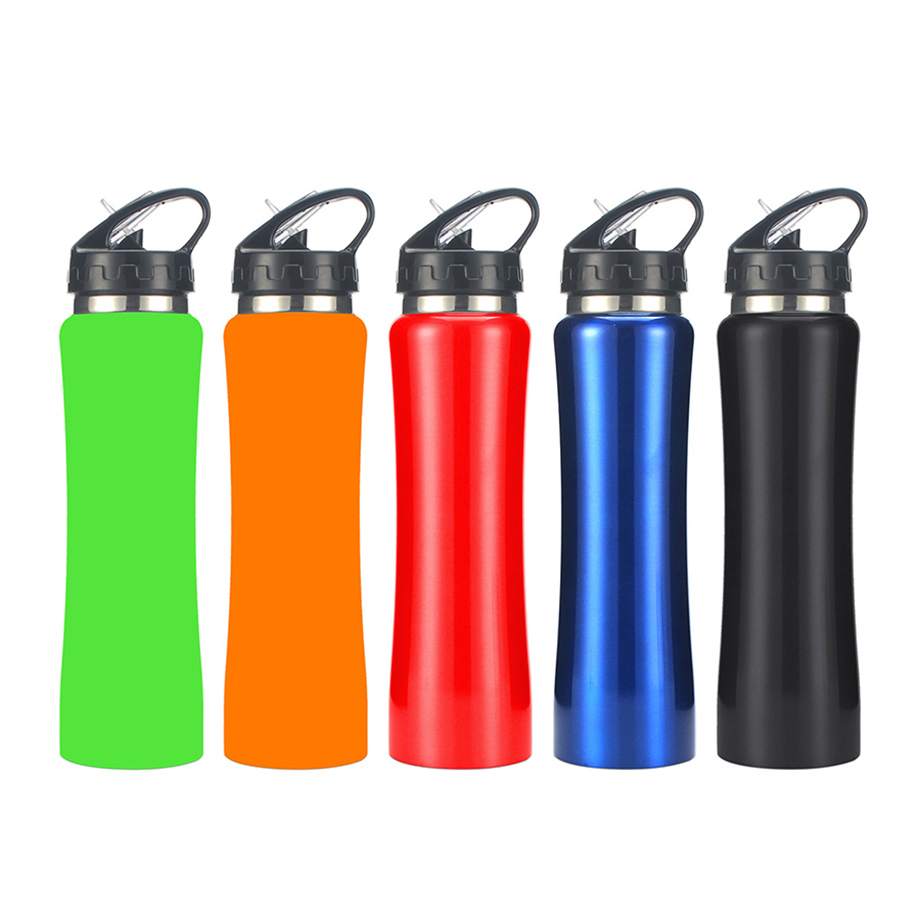 New Portable Stainless Steel Sports Insulated Water Bottle with Handle and Straw