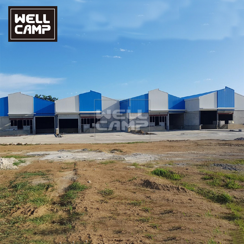 China Peb Camp Site Prefabricated Warehouse Workshop Storage Building Supplier Portal Frame Steel Structure Factory Price Steel Sheet Warehouse